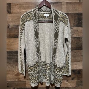 Lucky Brand Green Cozy Sweater Cardigan Womens